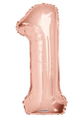 34"  Number Balloon - 1 - Rose Gold