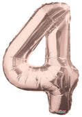 34"  Number Balloon - 4 - Rose Gold