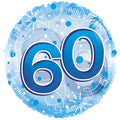 Age 60 Clearview Balloon - Blue (24 inch)
