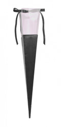 Black Rose Tube with Ribbon (42x7cm)