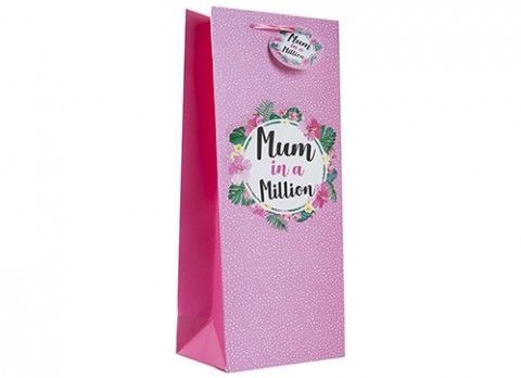 Mum In A Million Bottle Bag With Gift Tag