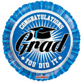Contratulations Grad Blue Balloon (18 Inch)