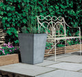 40cm Dark Grey Tall Square Beton Planter