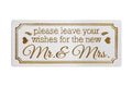 Wishes For Mr &amp; Mrs Metal Sign