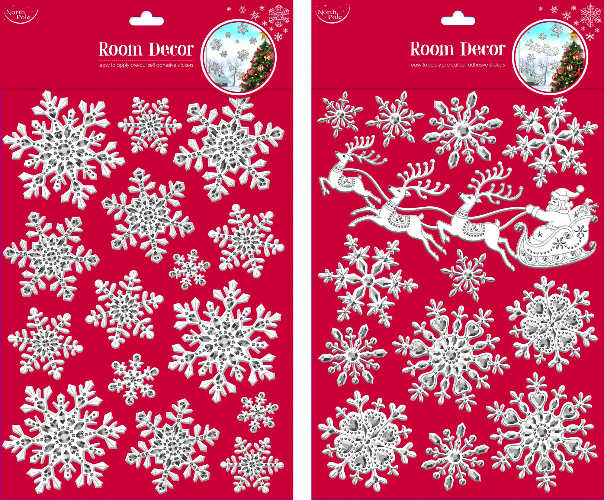 White/Silver Room Stickers (Assorted Designs)