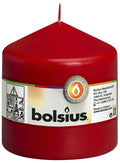 Bolsius Pillar candle Red  single in cello (100 mm x 98 mm)