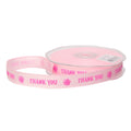 Pink Thank You Ribbon (15mm x 20m)
