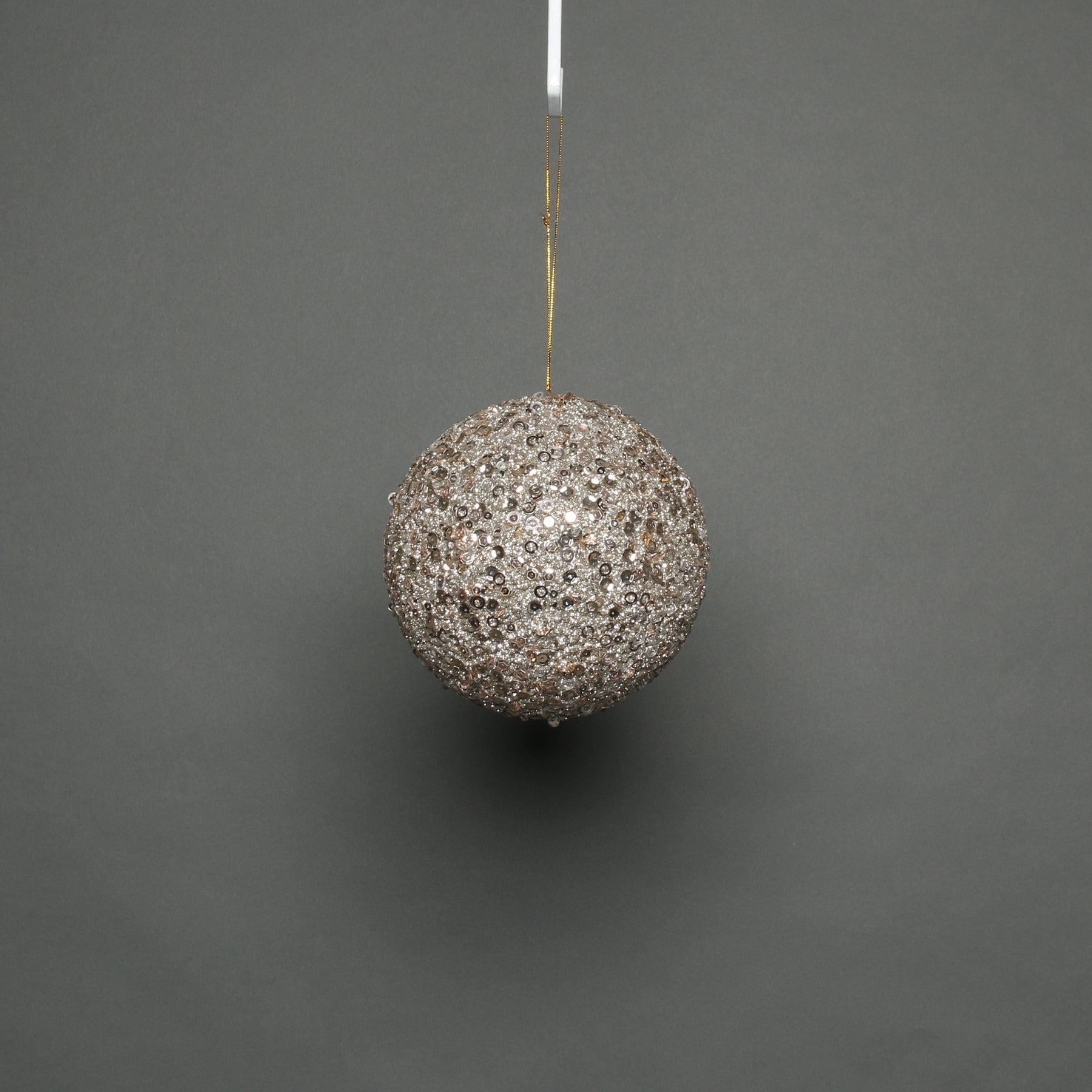 Champagne Glitter Bauble (10cm)