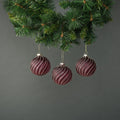 Faye 8cm Glass Bauble Dark Purple (Set of 4)