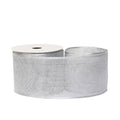 Mesh ribbon 63mm x 10 yards wire edge Silver