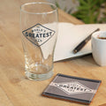 Worlds Greatest Dad Pint Glass &amp; Coaster Gift Set