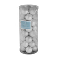 48 White Baubles (8cm)