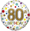 Eco Balloon - Birthday Age 80 (18 Inch)
