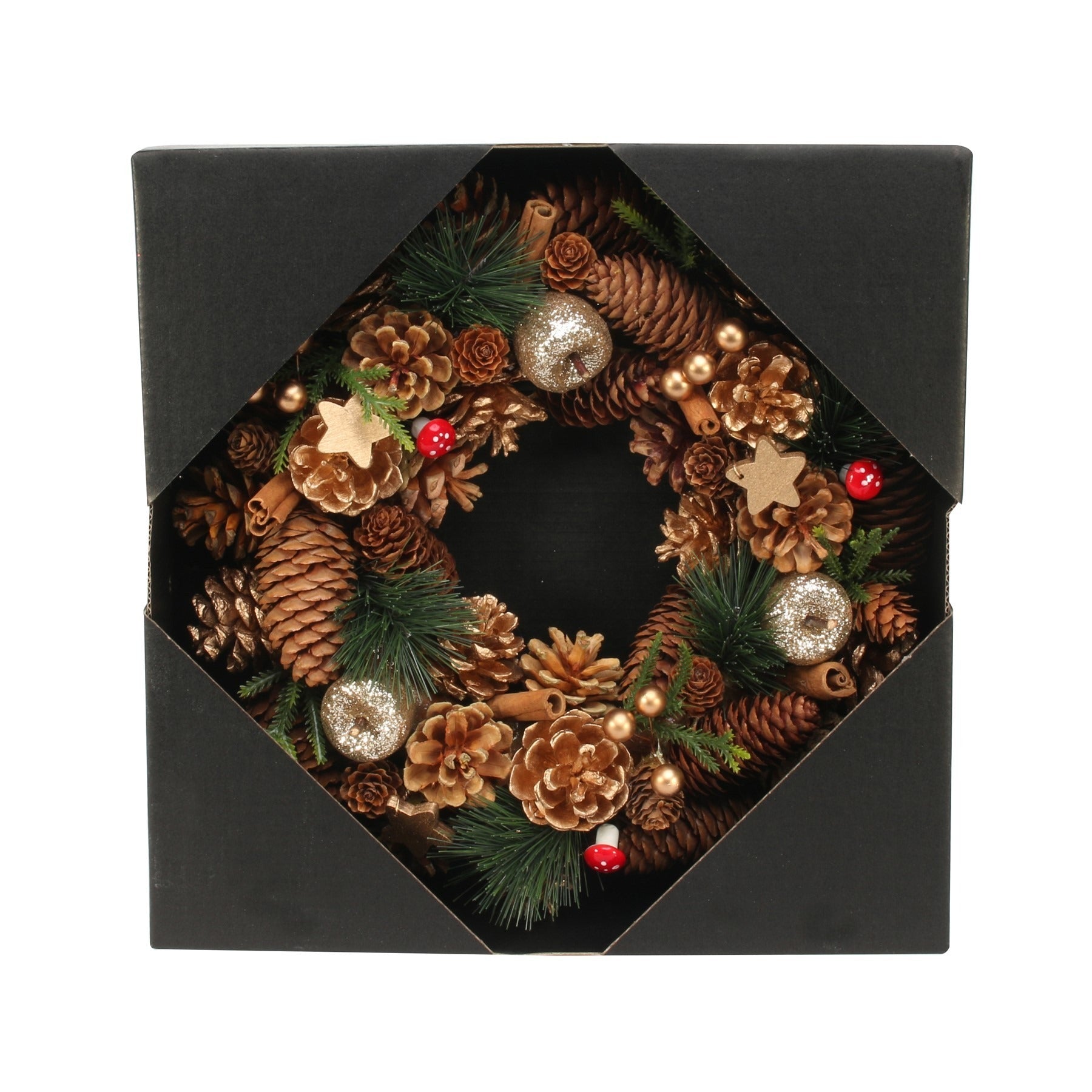 Woodland  Gold Stars &amp; Fruit Wreath (30cm)