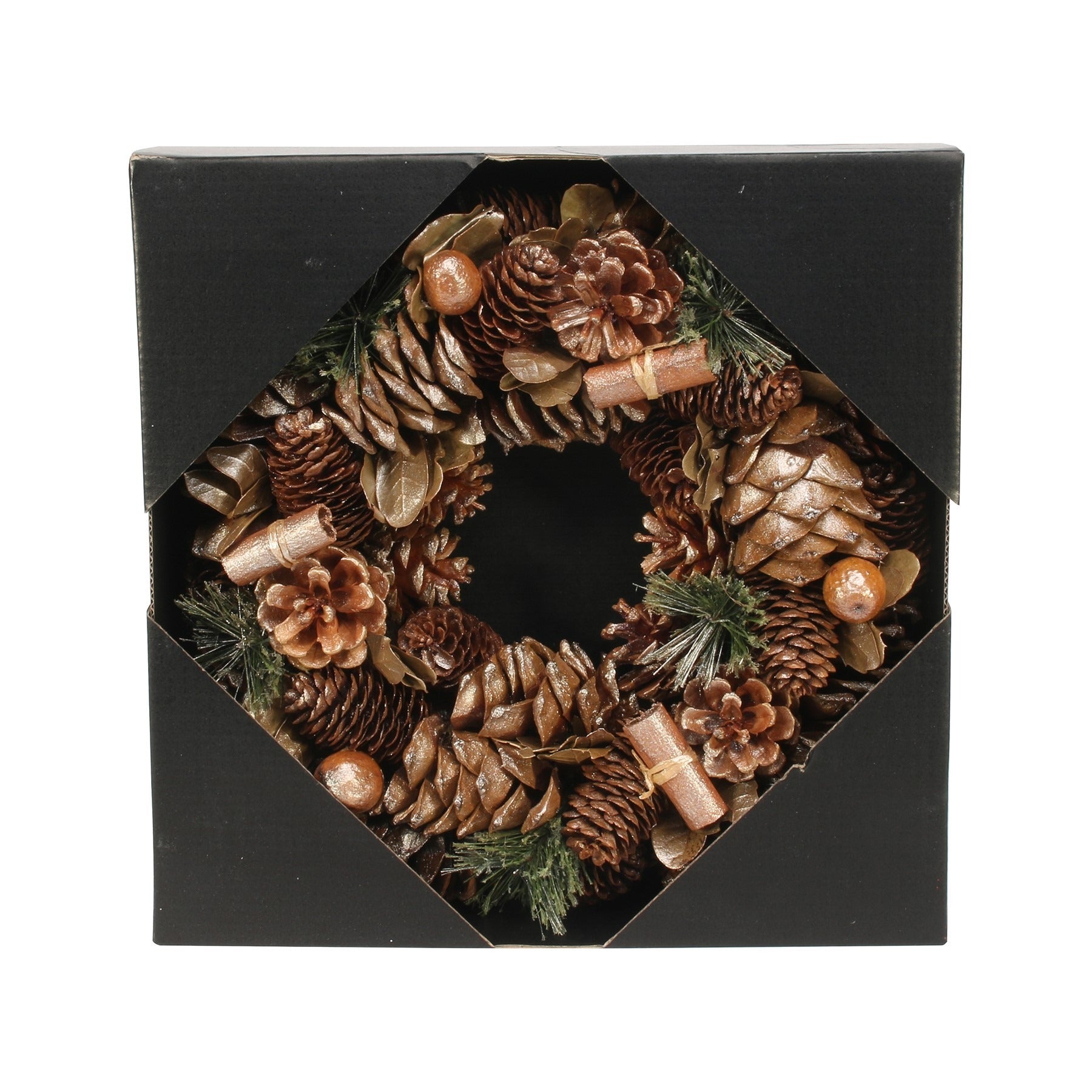 Gold Glitter Cinammon Wreath (30cm)