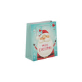Cute Santa Gift Bag (Medium  light blue)