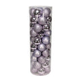 48 Lilac Baubles in Matt  Shiny &amp; Glitter Finish (10cm)