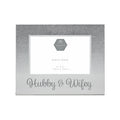Silver Hubby &amp; Wifey Frame (4x6)