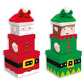 Assorted Stackable Boxes Elf &amp; Santa