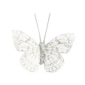8cm Sterling Feather &amp; Glitter Butterfly (Pack of 12)