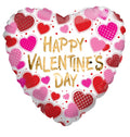 ECO Balloon- Happy Valentines Day Dots &amp; Hearts (18 Inch)