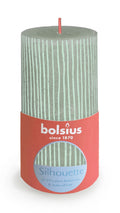 Jade Green Bolsius Rustic Silhouette Pillar Candle (130 x 68mm)