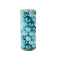 48 Ice Blue Baubles in Matt  Shiny &amp; Glitter Finish (8cm)