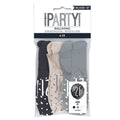 Assorted Black and Silver All Over Print 21st Latex Balloon