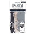 Assorted Black and Silver All Over Print 60th Latex Balloon