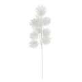 White Glitter Feather Leaf Stem (H75cm)