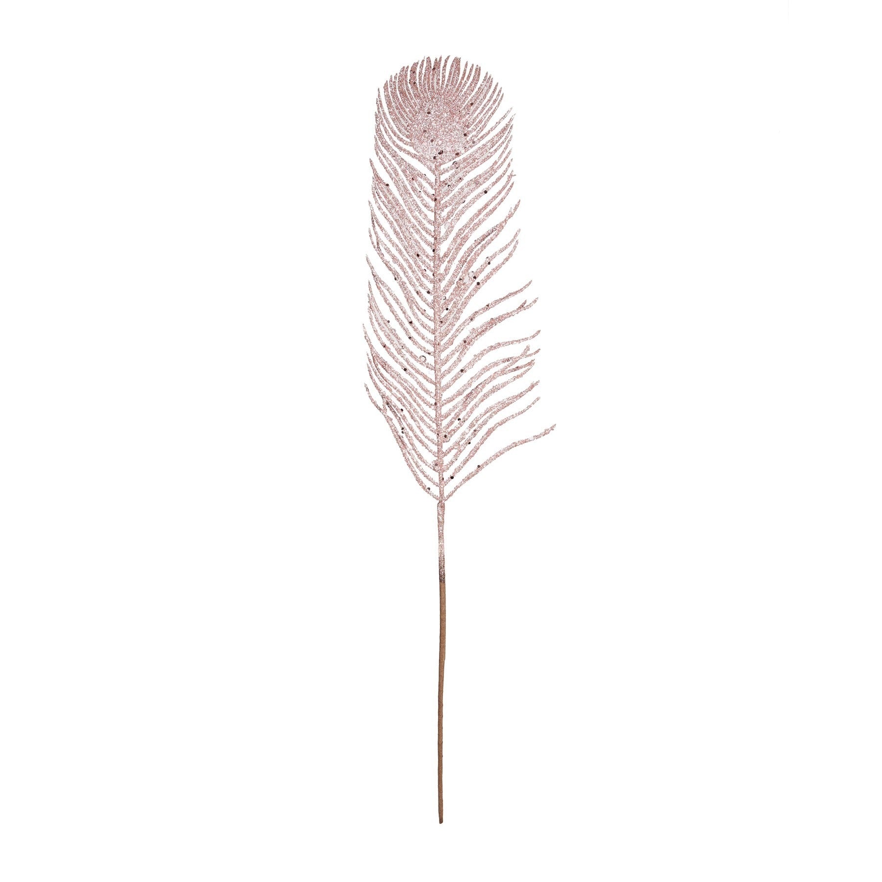 Pink Glitter Feather Stem (H67cm)