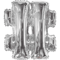14" Letter Balloon Airfill - # - Silver
