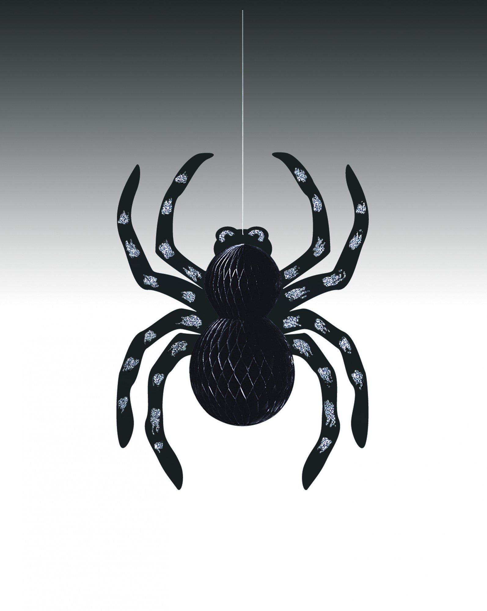 Hanging Glitter Spider Decoration (14 Inch)