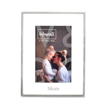 Moments Silver with Mount Photo Frame - Mum (4 x 6)
