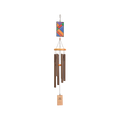 Bronze Wind Chime with Stained Glass (86cm)