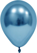 Blue Chrome Round Shape Latex Balloon - 6 inch (Pk 50)