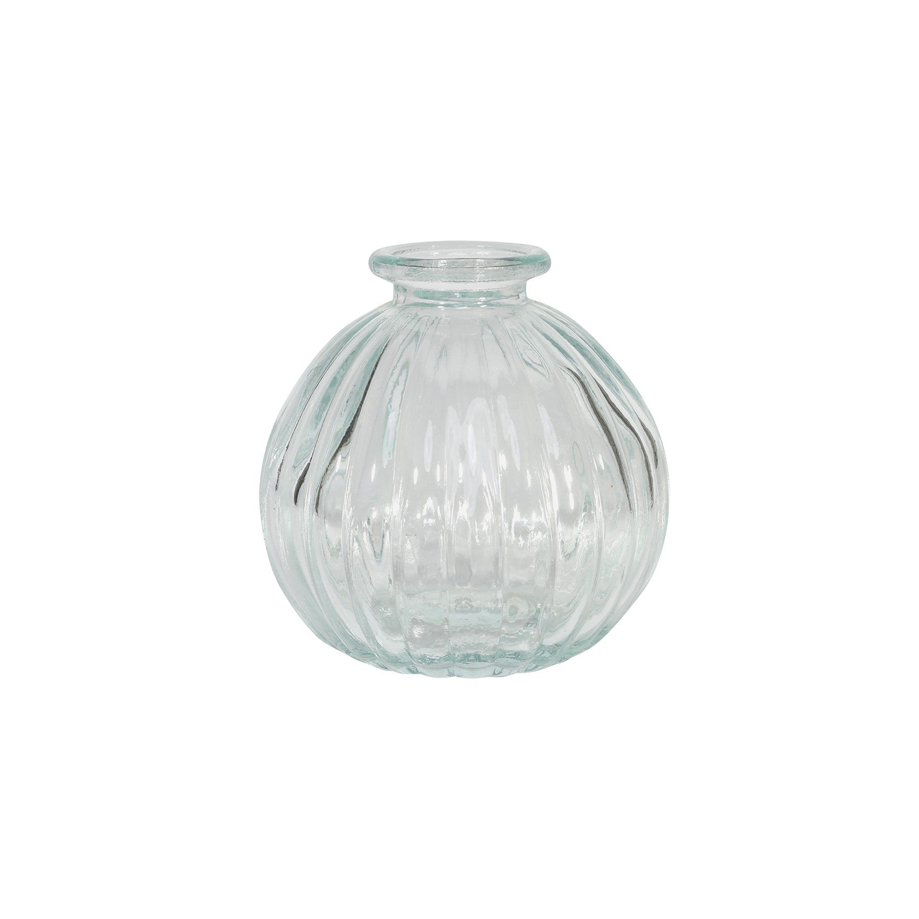 Helena Ribbed Glass Bottle (8cm x 8.5cm)