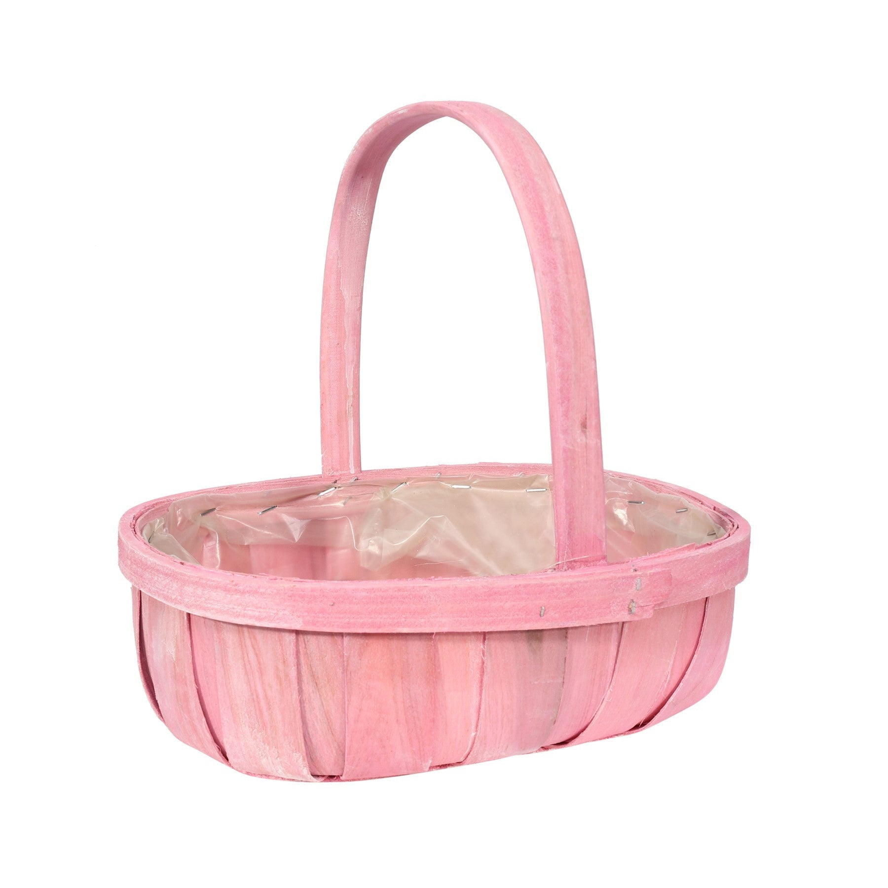 Pink Softwood Trug Basket 30cm