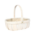 White Softwood Trug &amp; Folding Handle 24.5cm