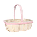 Large White Trug with Pink Rim 27.5cm