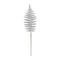 Silver Glitter Fern Leaf