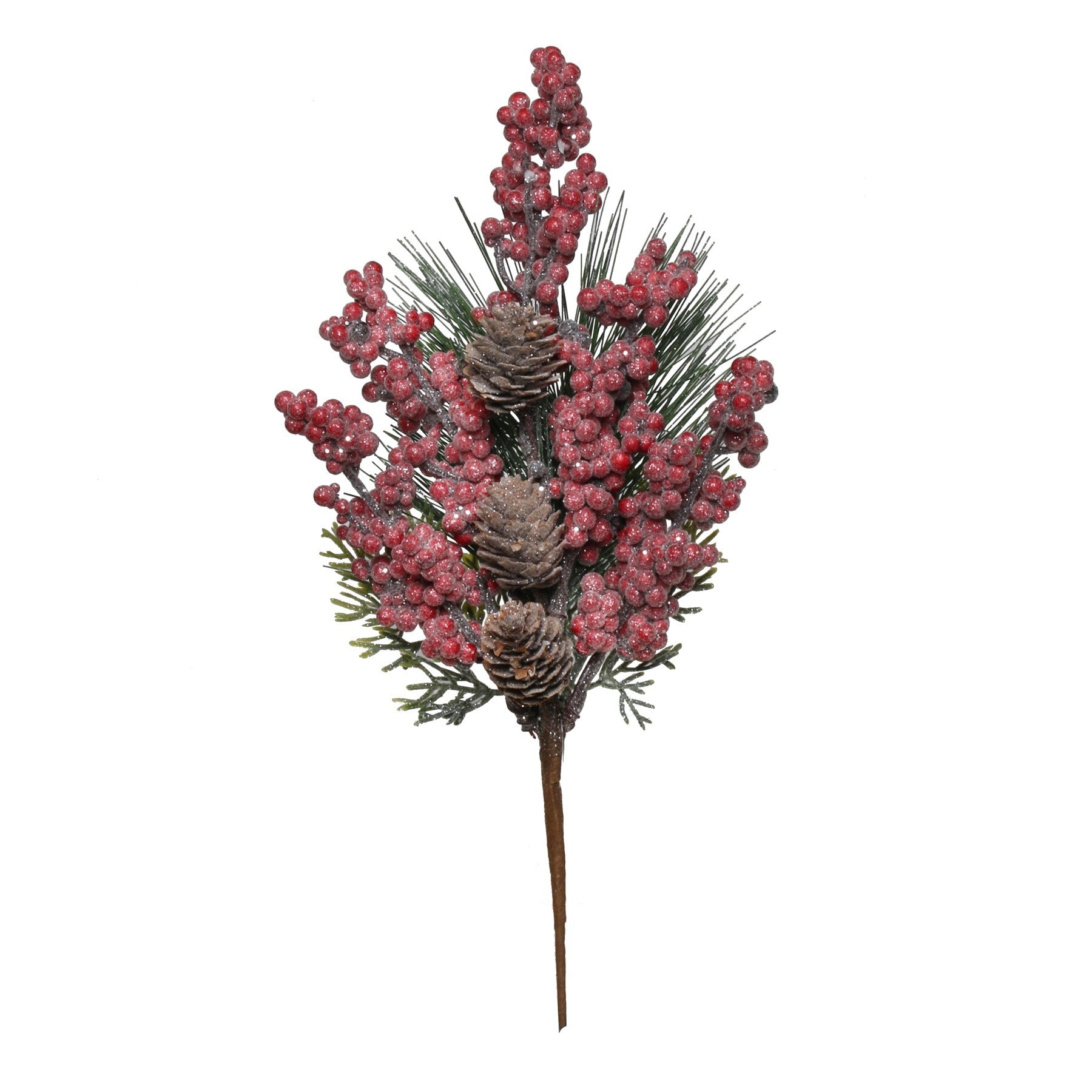 Red Berry  Spruce and Pine Cone Spray