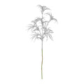 Silver Glitter Arelia Leaf Stem