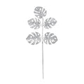Silver Glitter monstera Leaf Spray