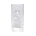 Glass Cylinder Vase with 3 Cups (25cm)