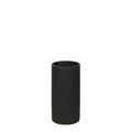 Matt Black Glass Cylinder Vase (20cm)