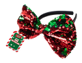 Reversible Sequin Bow Headband