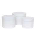 Pearl White Hat Box (Set of 3) (Largest - D19 x H14.4cm)