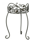 Black Scroll &amp; Ivy Metal Plant Stand (42cm H)