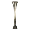 Antique Silver Poseidon Trumpet Vase (140 x 34cm)